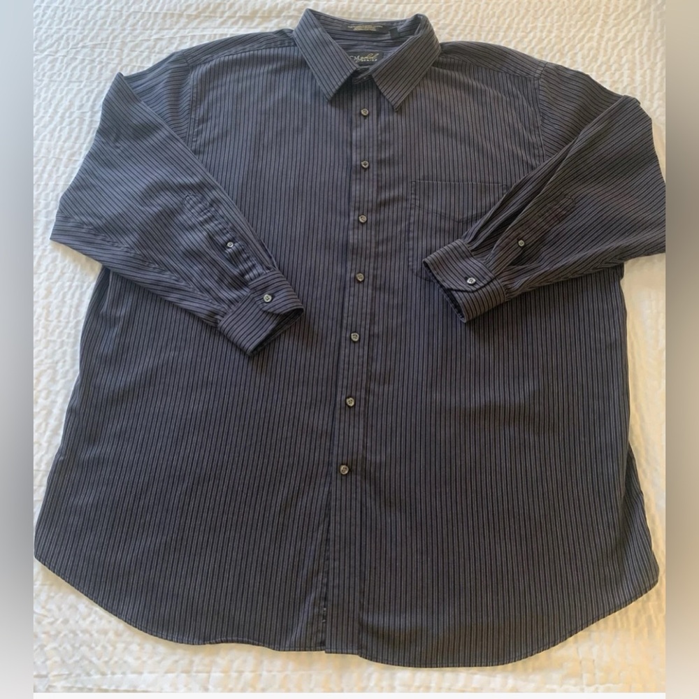 CM GOLD SERIES Men’s shirt size 19 34/35 purple/black striped